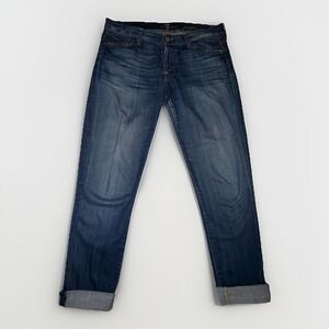 7 for All Mankind Josefina Skinny Boyfriend Button Fly Jeans Women's Size 32x29